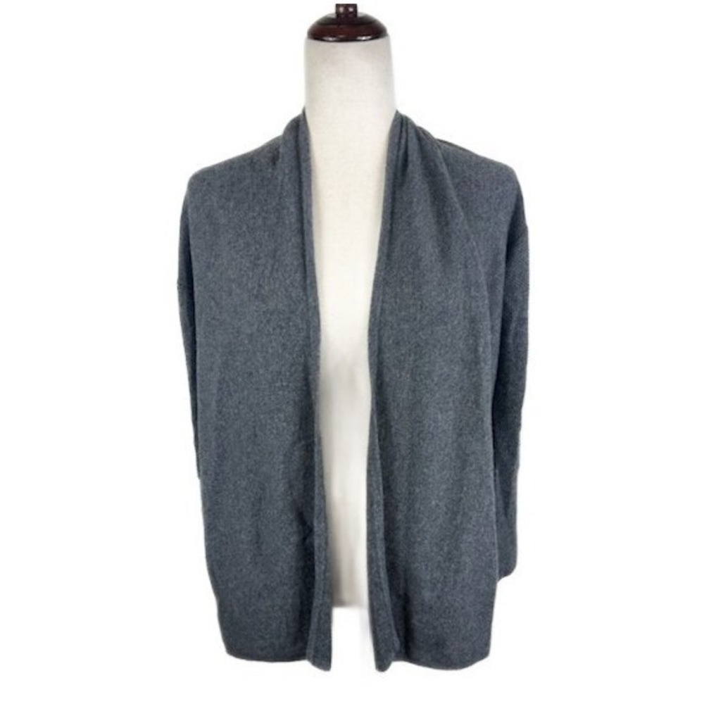 New Wythe NY XS Gray 100% Cashmere Open Front Cardigan Sweater MSRP $139